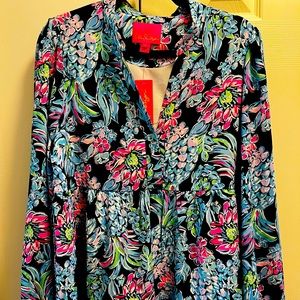 Lilly Pulitzer Winona Stretch Dress in High Tide Navy Pineapple Paradise NWT